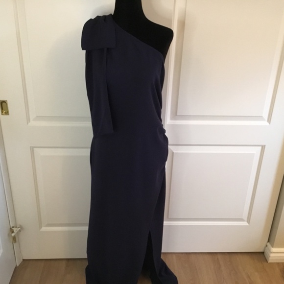 Women's One Shoulder Long Formal Sleeveless Ruched Bodycon Dress - Picture 5 of 9